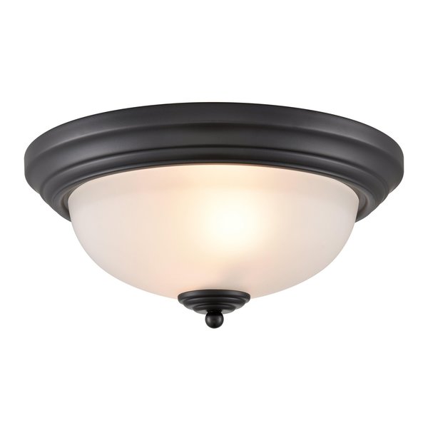 Elk Home Basics 13'' Wide 2-Light Flush Mount - Black 7003FM/60